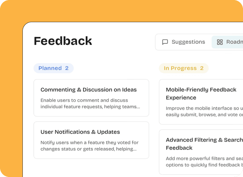 Public product roadmap